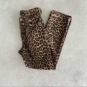 ZARA TRF LEOPARD JEANS